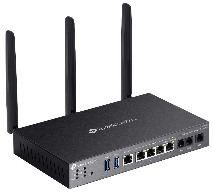 TP-Link Omada DR3220v-4G Router Wireless Gigabit Ethernet Dual-band (2.4 GHz/5 GHz) Nero - 4G CAT6 Rackmount DSL Gateway
