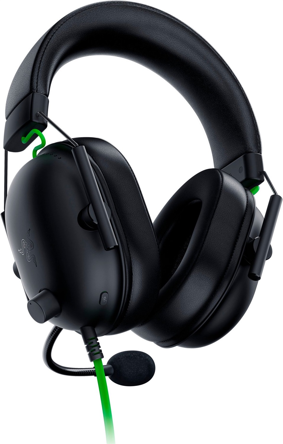 Razer Blackshark V2 X Auricolare Cablato Gaming Over-Ear con Microfono HyperClear, Frequenza 12-28000 Hz, Colore Nero e Verde
