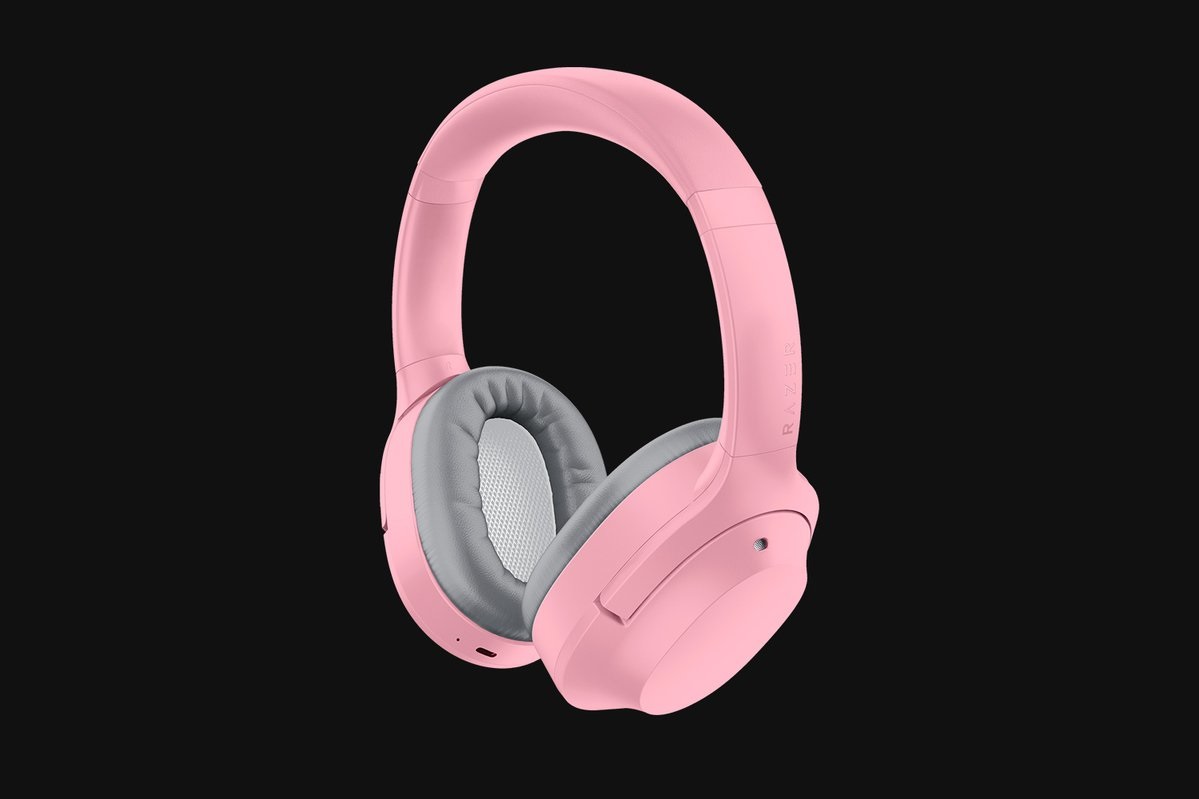 Razer Opus X Cuffie Wireless a Bassa Latenza con Tecnologia ANC - Bluetooth 5.0, Driver da 40 mm, Quartz Rosa