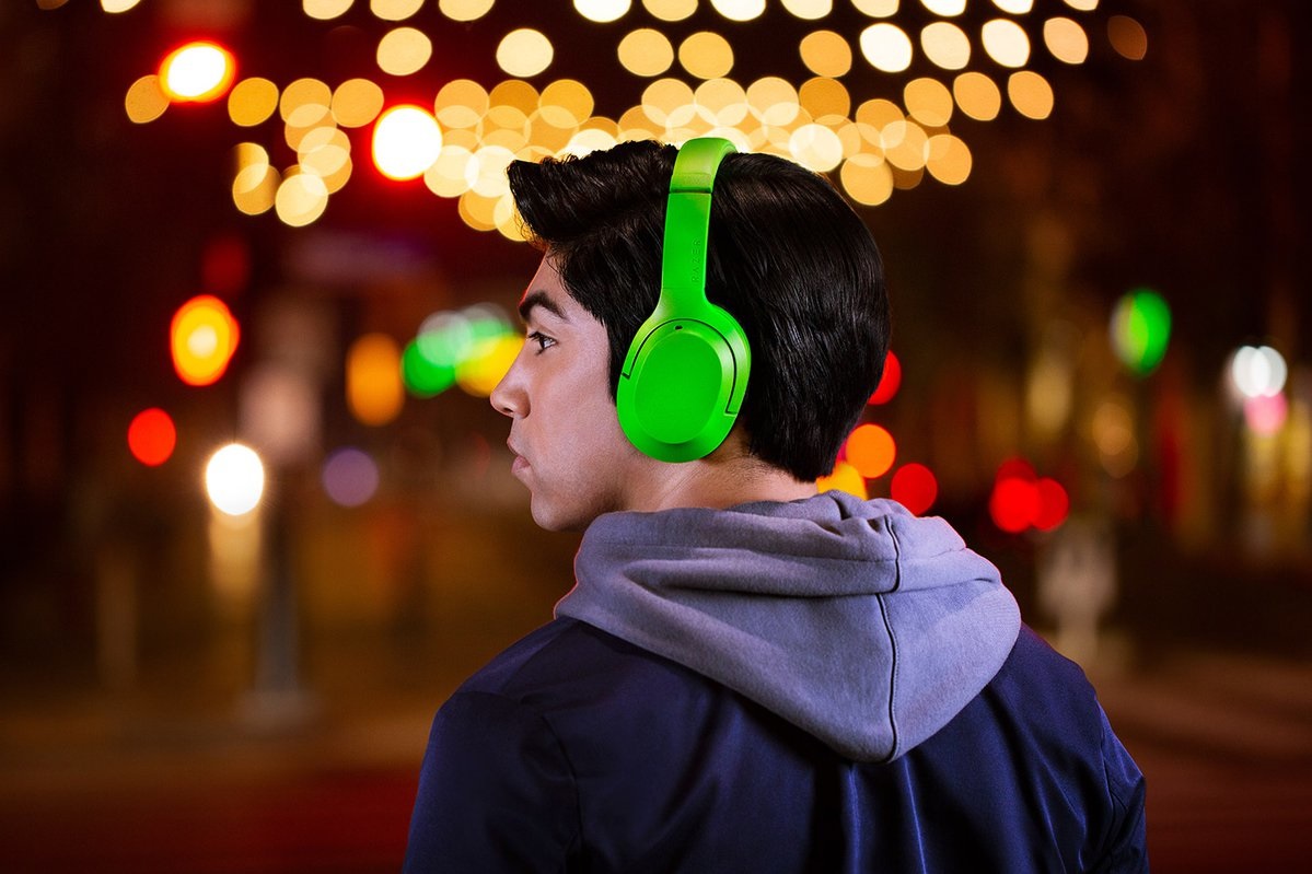Razer Opus X - Cuffie Wireless a Bassa Latenza con Tecnologia ANC, Bluetooth 5.0, Driver da 40 mm, Verde