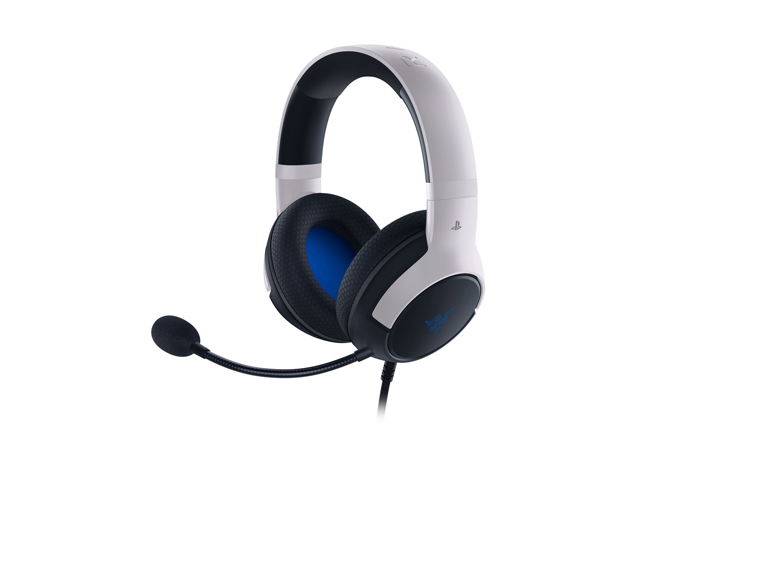 Razer Kaira X - Cuffie Gaming Cablate Over-ear per PlayStation 5, Nero e Bianco, con Controllo del Volume e Microfono