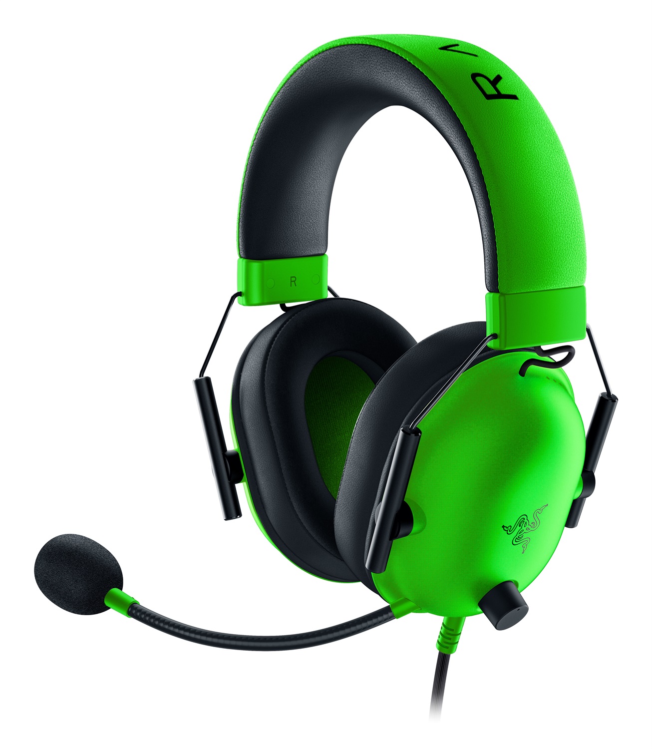 Razer BlackShark V2 X Auricolare Cablato Gaming Verde e Nero con Driver TriForce da 50 mm e Cancellazione del Rumore