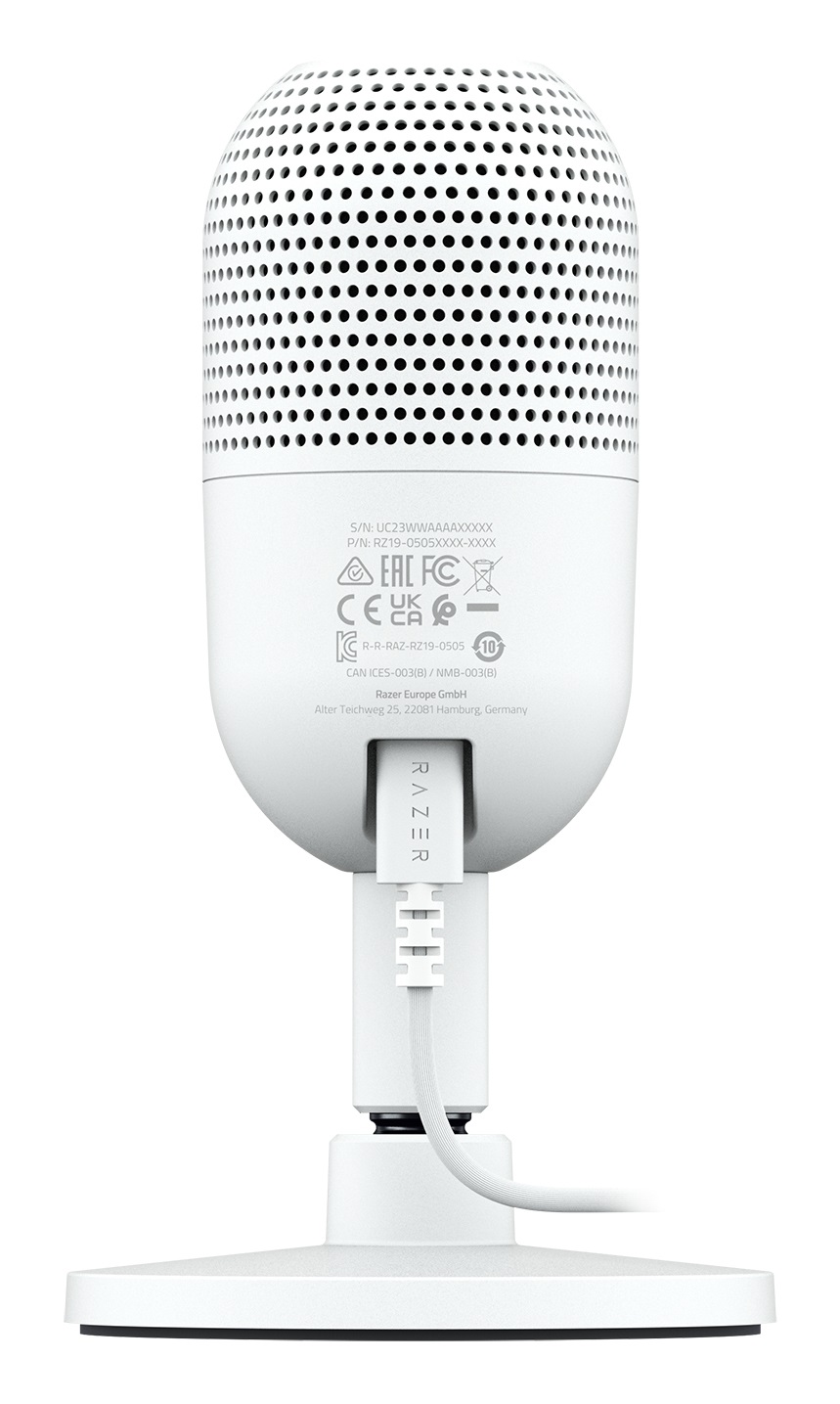 Razer RZ19-05050300-R3M1 Microfono da Tavolo Bianco - Sensibilità 110 dB, Frequenza 20-20000 Hz, Cablato USB Tipo-C