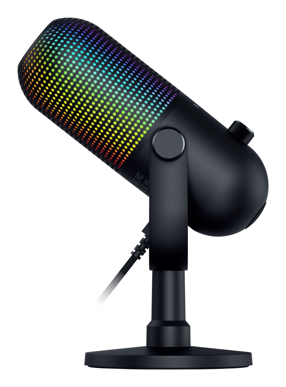 Razer Seiren V3 Chroma Nero - Microfono USB RGB con Sensibilità 110 dB e Illuminazione Reattiva per Streaming