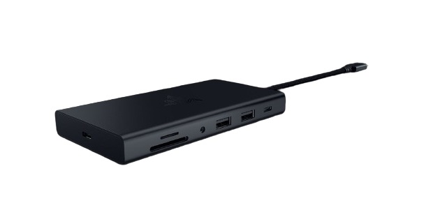 Razer USB-C Dock - Docking Station Cablata con 11 Porte, HDMI, Gigabit Ethernet, Porta Audio 3,5 mm, USB-A e USB-C, Compatibile con Windows e Mac, Uscita 4K, Suono Surround 7.1, Nero