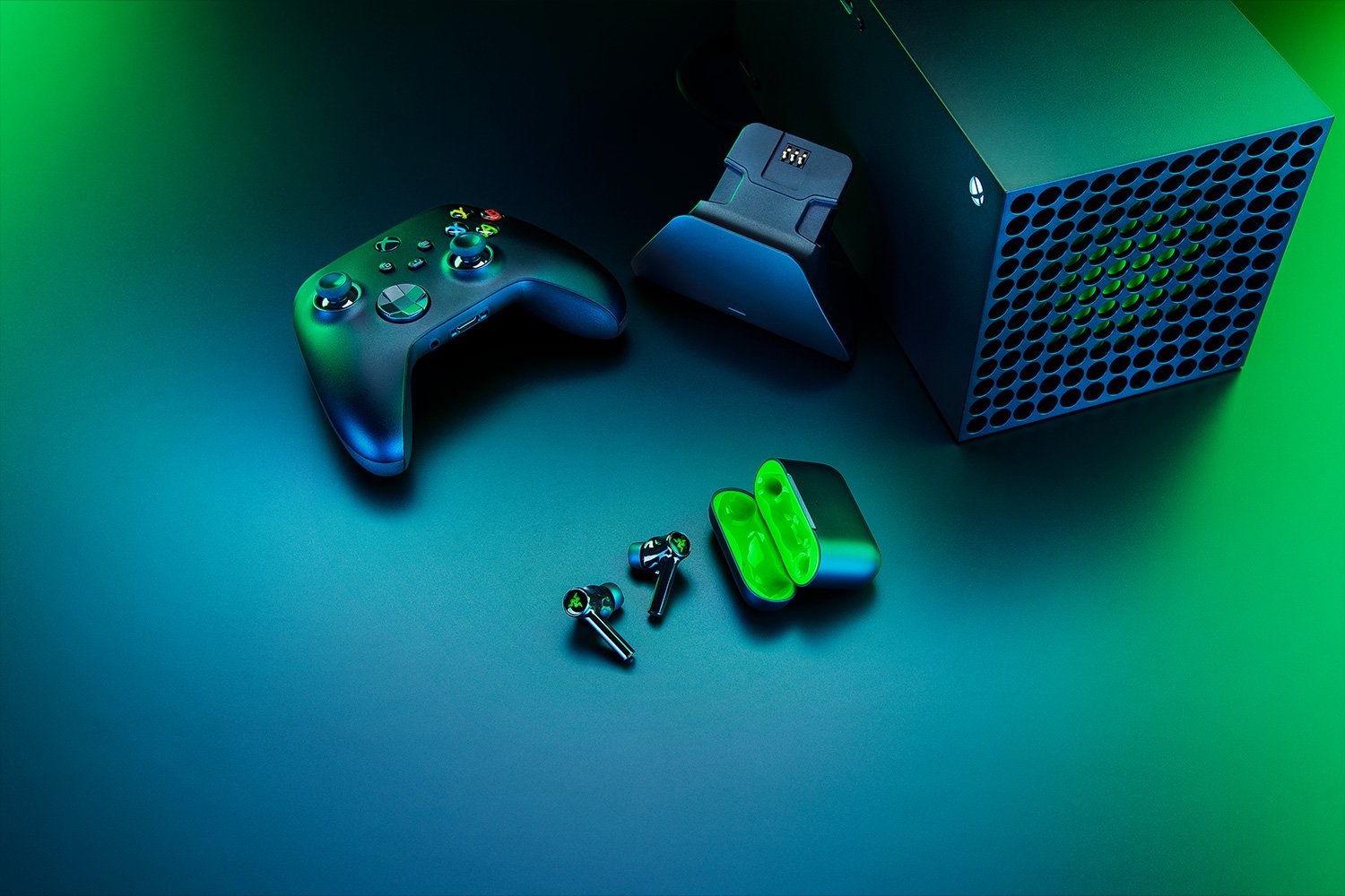 Razer Hammerhead HyperSpeed Auricolari In-ear Wireless Multipiattaforma con Cancellazione Attiva del Rumore per Xbox - Nero