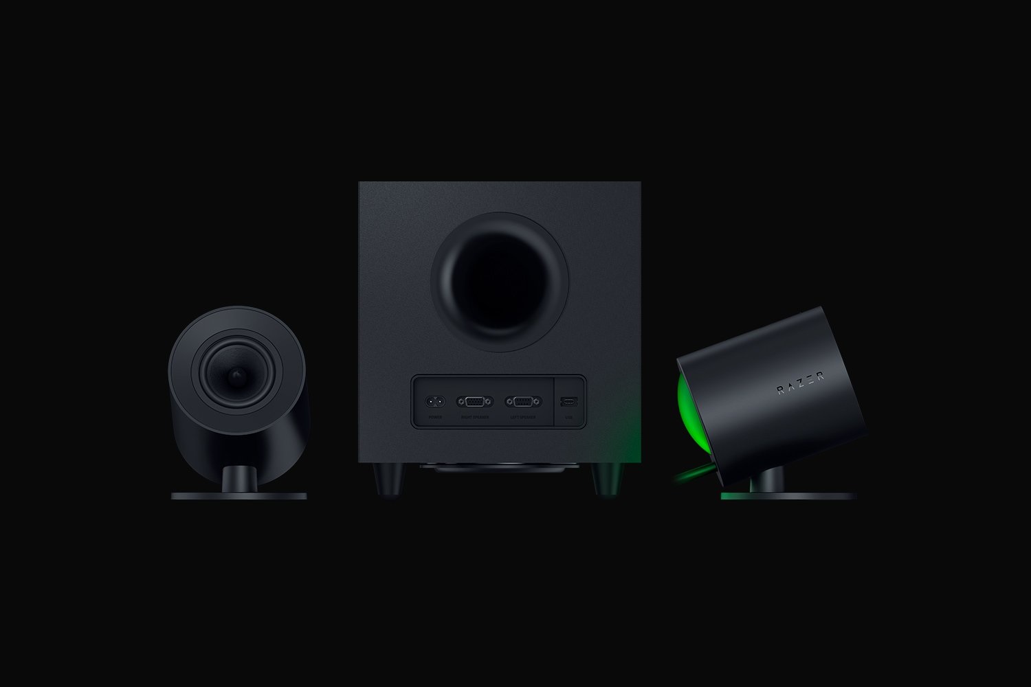 Razer Nommo V2 Altoparlanti 2.1 Range Completo Nero con Cavo e Senza Cavo - Sistema Audio per PC