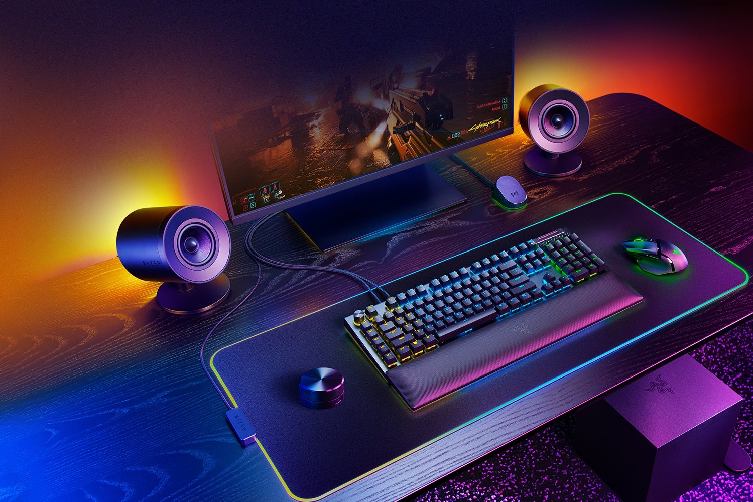 Razer Nommo V2 Pro - Altoparlanti da Gaming 2.1 con Subwoofer Wireless, Driver Full Range da 3