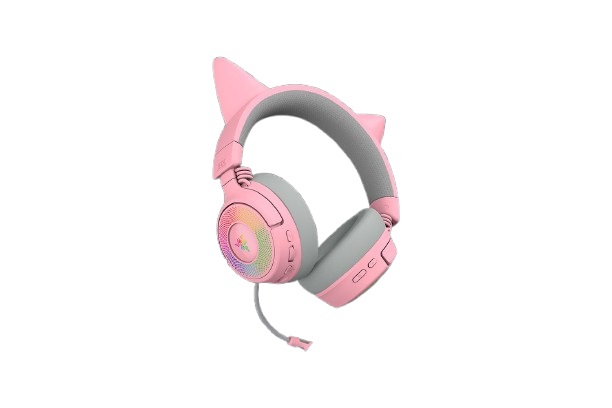 Razer Kraken Kitty V3 Pro - Auricolari Gaming RGB Quartz con Microfono e Audio Surround