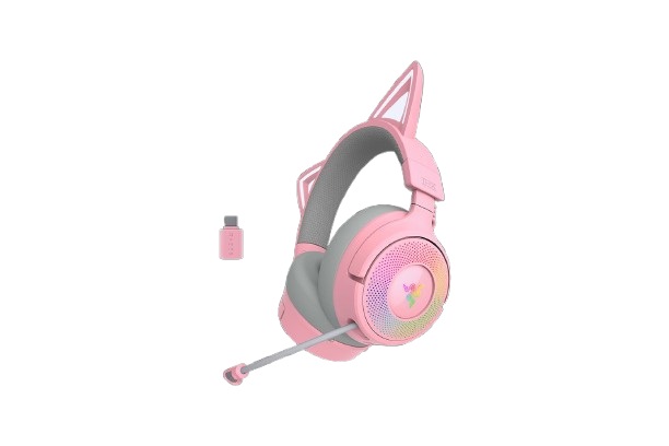 Razer Kraken Kitty V3 Pro - Auricolari Gaming RGB Quartz con Microfono e Audio Surround