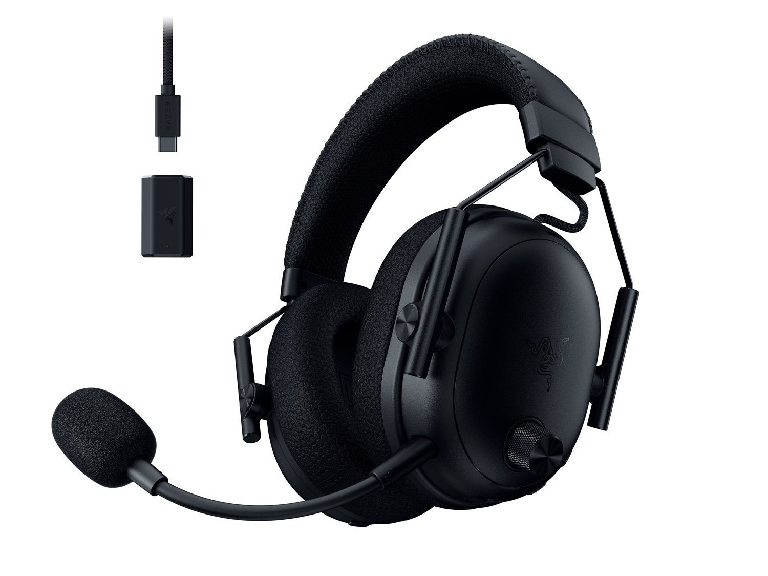 Razer BlackShark V3 Pro - Cuffie Gaming Wireless 2,4 GHz e Bluetooth con Cancellazione Attiva, Driver 50mm e Microfono HyperClear Rimovibile - Nero
