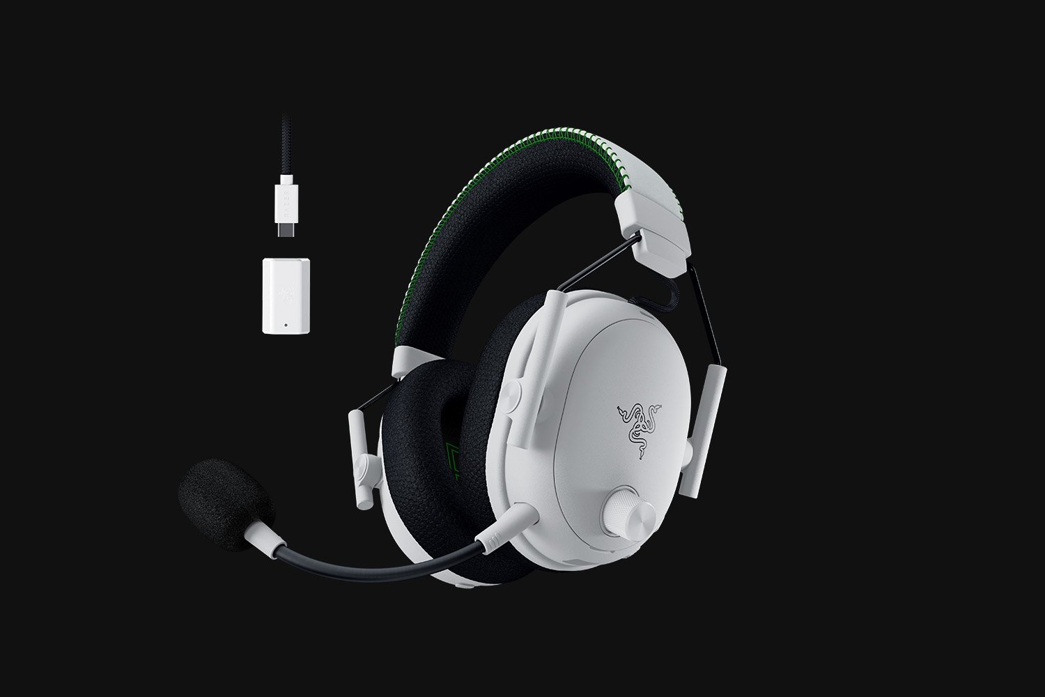 Razer BlackShark V3 Pro - Auricolare Gaming Wireless con Cancellazione Attiva del Rumore, Driver TriForce 50mm, Bluetooth e Con Cavo - Bianco