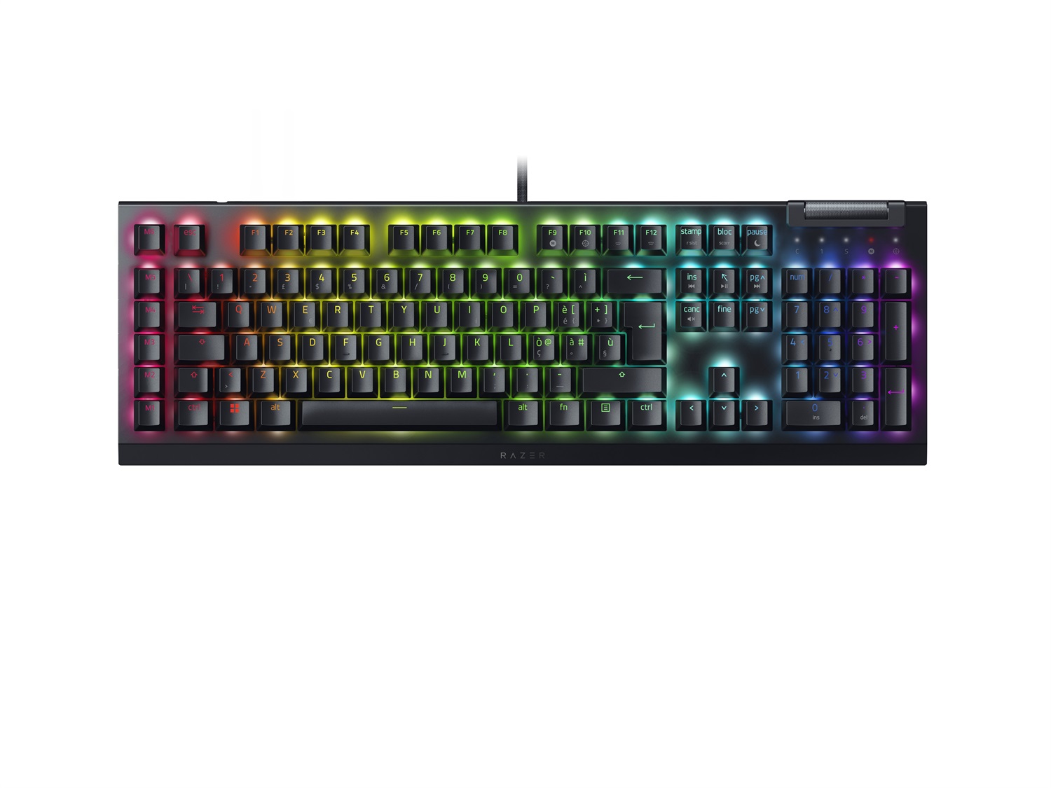 Razer BlackWidow V4 X Tastiera Meccanica da Gaming Cablata USB QWERTY Italiano con Interruttore Giallo e Razer Chroma™ RGB