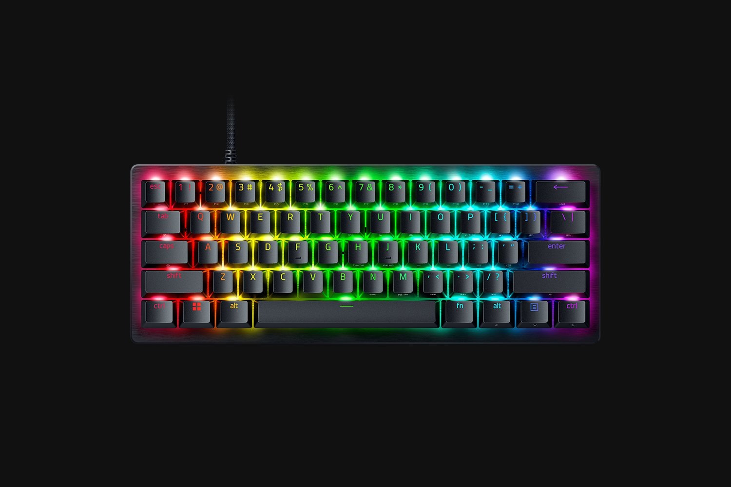 Razer Huntsman V3 Pro Mini - Tastiera Ottica Analogica 60% Cablata USB QWERTZ Tedesco con LED RGB