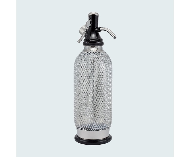 iSi Sifone Soda Classic 1 Litro - Acciaio Inox e Policarbonato, Design Vintage con Retina