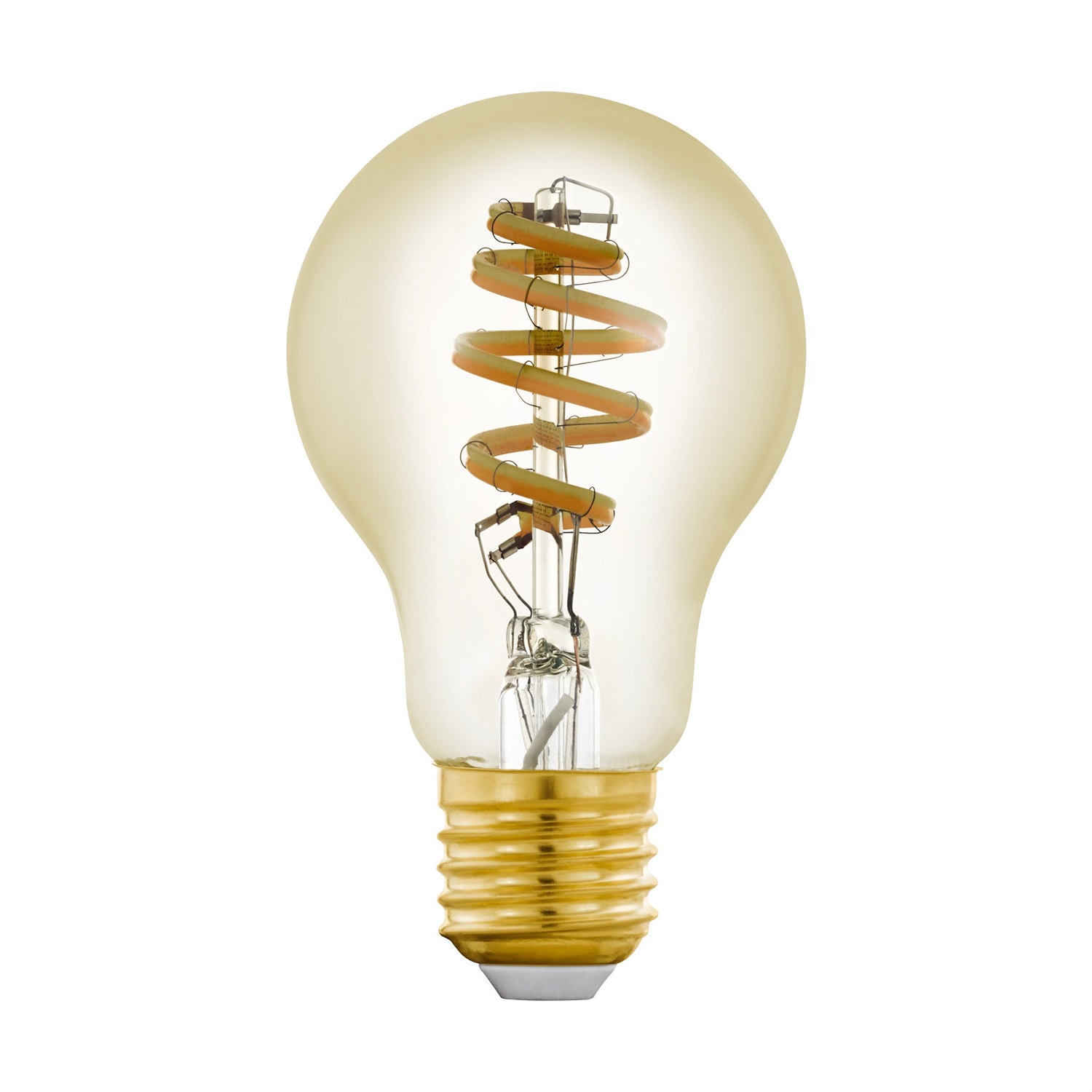EGLO Lampadina Smart E27 5W A60 Dimmerabile con Controllo Vocale e Colore Regolabile - Design Vintage Ambra
