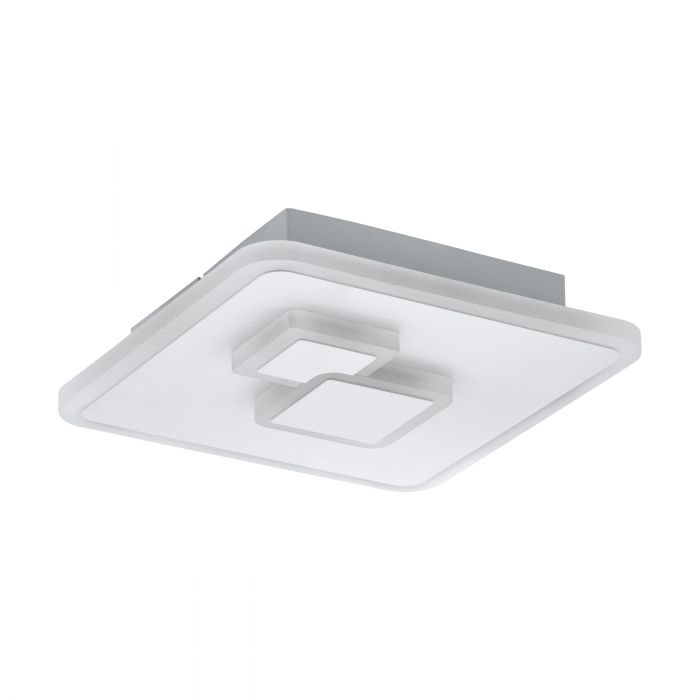 EGLO Cadegal Plafoniera Quadrata a LED 4000K Bianco 20x20x5 cm