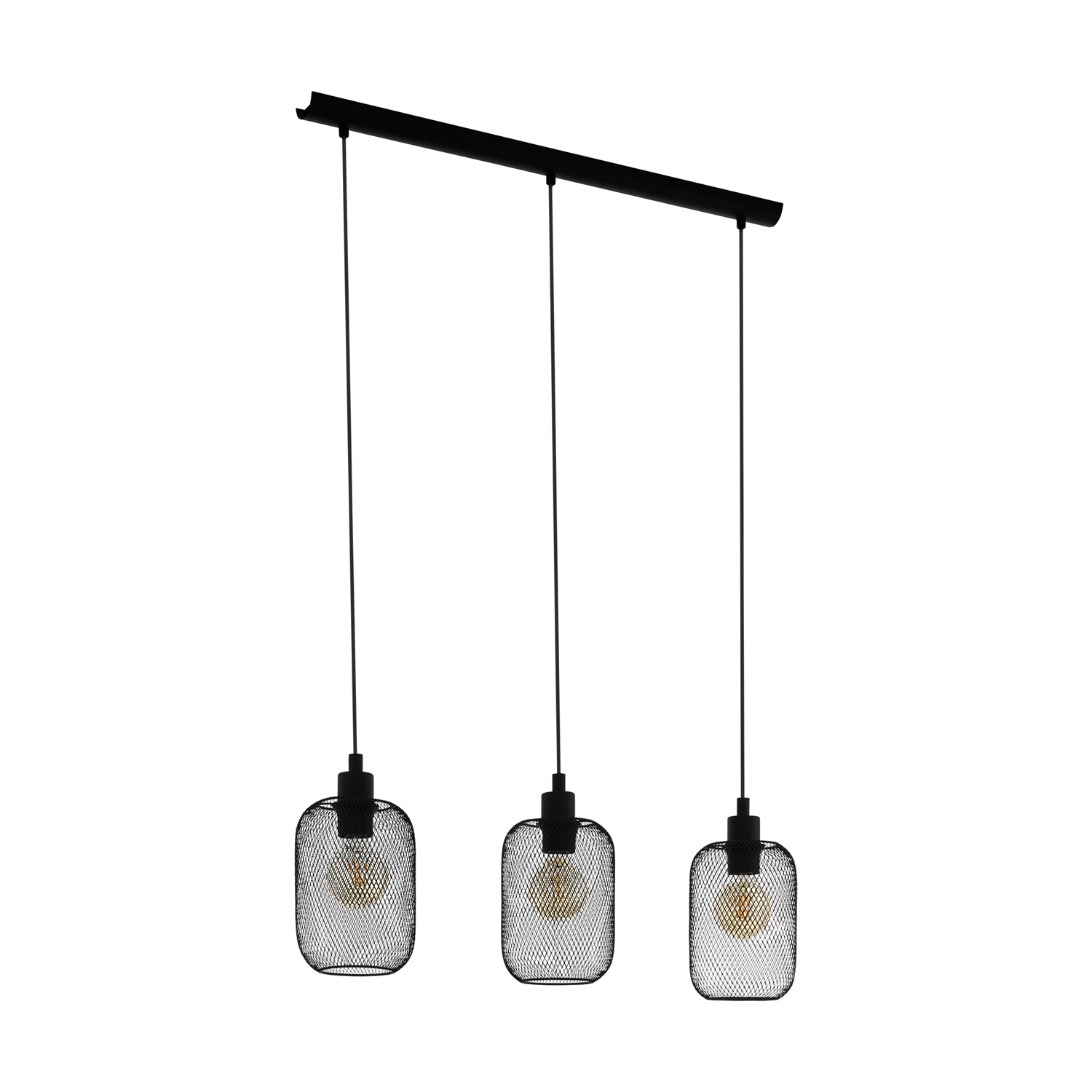 Eglo Wrington Lampada a Sospensione E27 Dimmerabile in Acciaio Antracite e Terrazzo Grigio, 740x150mm