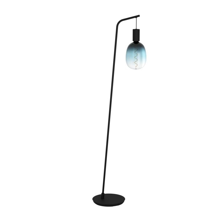 Eglo Lampada da Terra Cranley Minimalista in Metallo Nero con Attacco E27