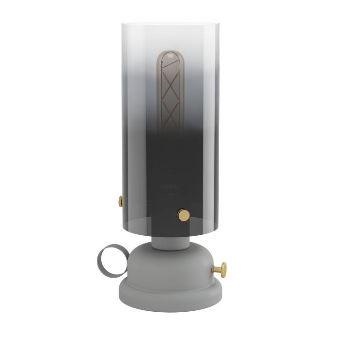 EGLO Lampada da Tavolo GARGRAVE in Acciaio Grigio e Ottone Spazzolato, 1xE27 40W, Altezza 31,5cm, Diametro 11cm, Interruttore a Bilanciere