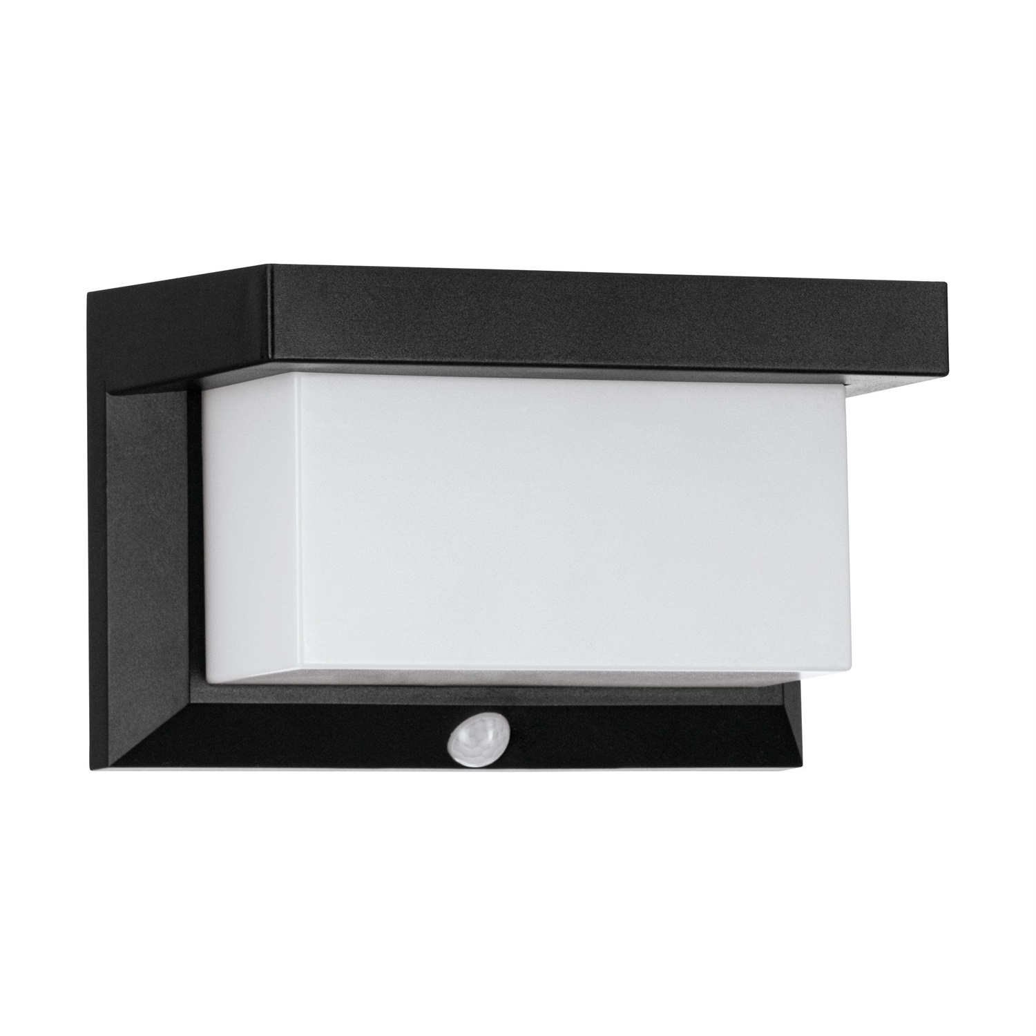 Eglo Utrera Lampada a Muro LED per Esterni con Rilevatore di Movimento, Timer, 800 Lumen, 5000K, IP44, Plastica Nera e Bianca