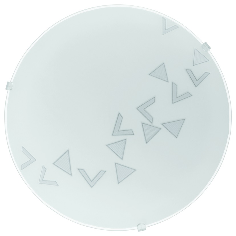 Eglo Mars Plafoniera Bianco E27 60W Design Minimalista con Paralume in Vetro Satinato