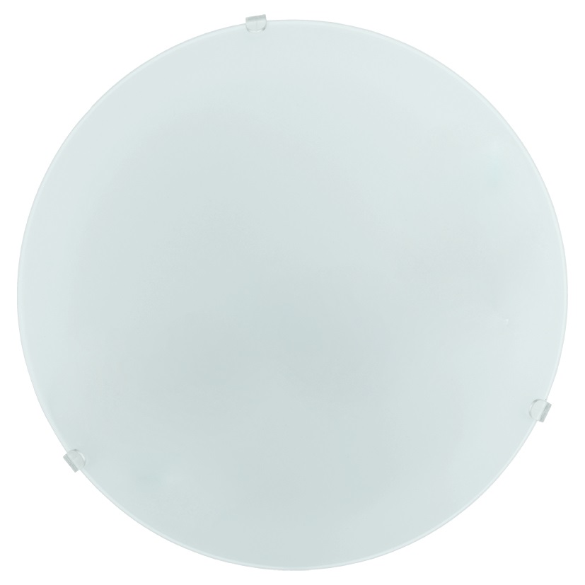 EGLO Plafoniera Mars 25 cm in vetro bianco satinato, attacco E27, design minimalista