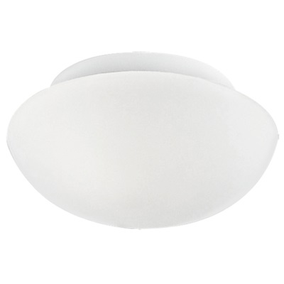 Eglo Ella Lampada da soffitto E27 60 W Bianco Ø 20 cm - Struttura in Metallo e Vetro Satinato, Altezza 9,2 cm