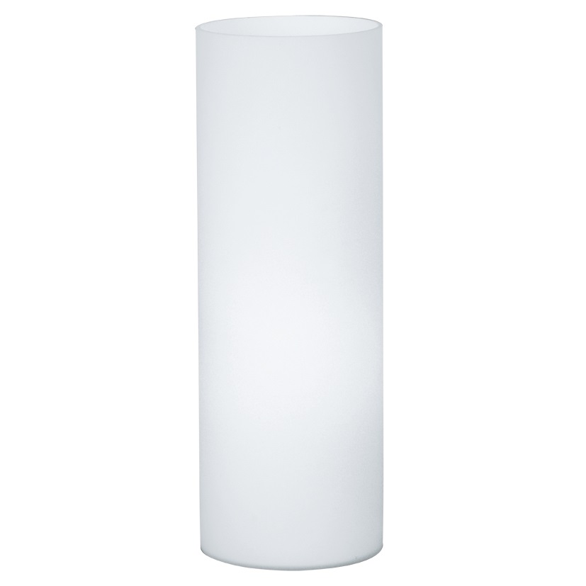 Eglo Geo Lampada da Tavolo in Vetro Opaco Bianco E27 60W con Interruttore - Dimensioni: 12cm x 35cm