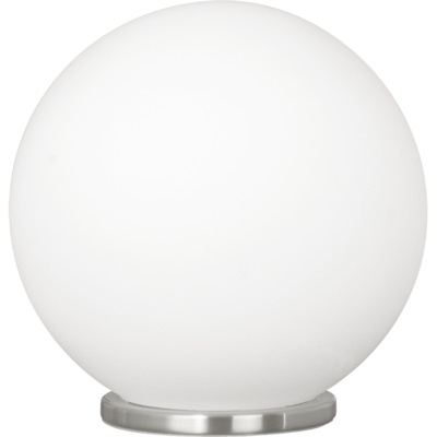 EGLO Rondo Lampada da tavolo a 1 luce in vetro bianco satinato E27 con interruttore incluso