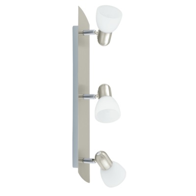 Eglo ENEA Lampada da Soffitto E14 40W in Nichel e Vetro Alabastro, Ø63cm, H110cm