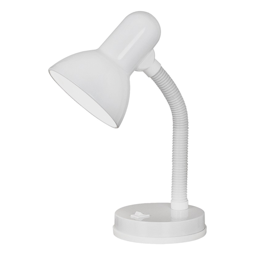 Eglo BASIC Lampada da Tavolo Orientabile E27 Bianco Altezza 30 cm - Materiale Plastica e Acciaio