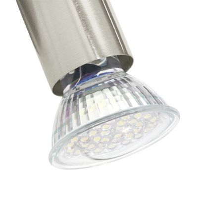 Eglo BUZZ-LED Illuminazione da Parete Orientabile in Metallo Nichel Satinato con 2 x 3W GU10