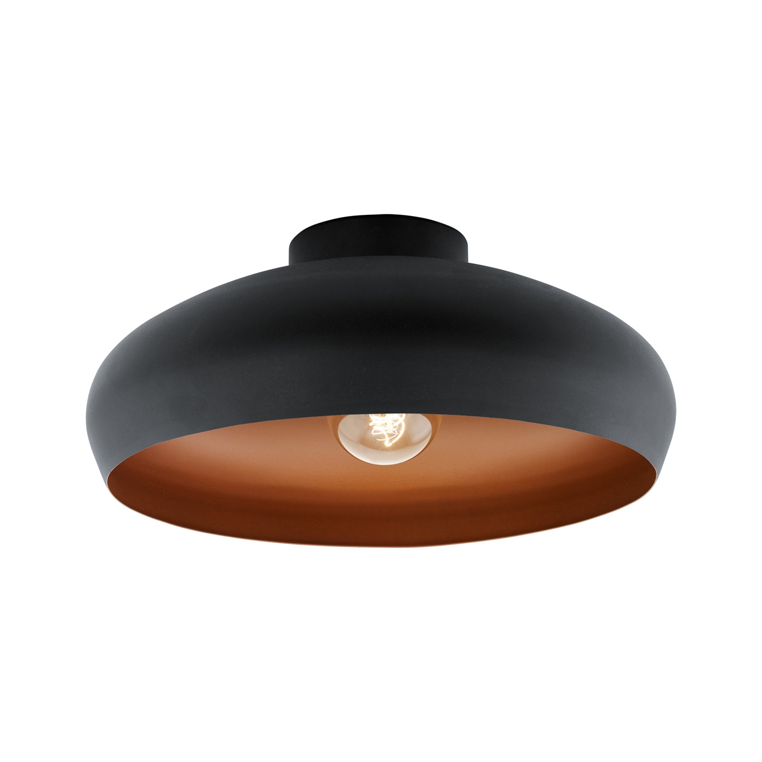 EGLO Mogano Lampada a Soffitto Glamour Ø 40 cm E27 - Design Retrò in Acciaio Nero