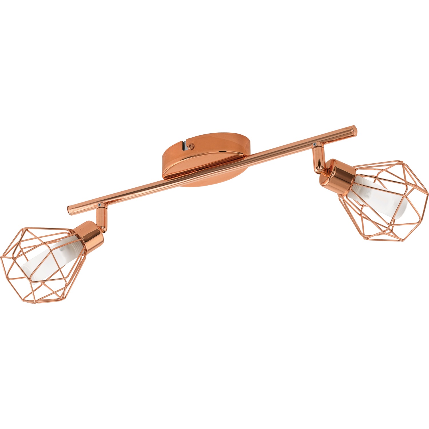 EGLO ZAPATA Faretto da Soffitto in Acciaio Rame Lucido, 2 Luci G9, 3 W, 3000K, 720 Lumen