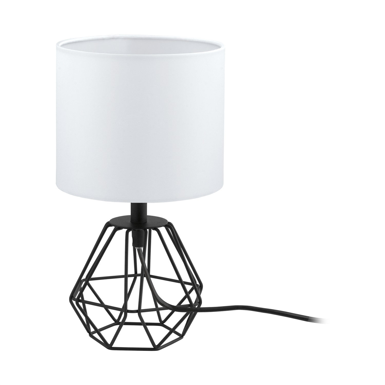 EGLO Carlton 2 lampada da tavolo E14 Nero, Bianco