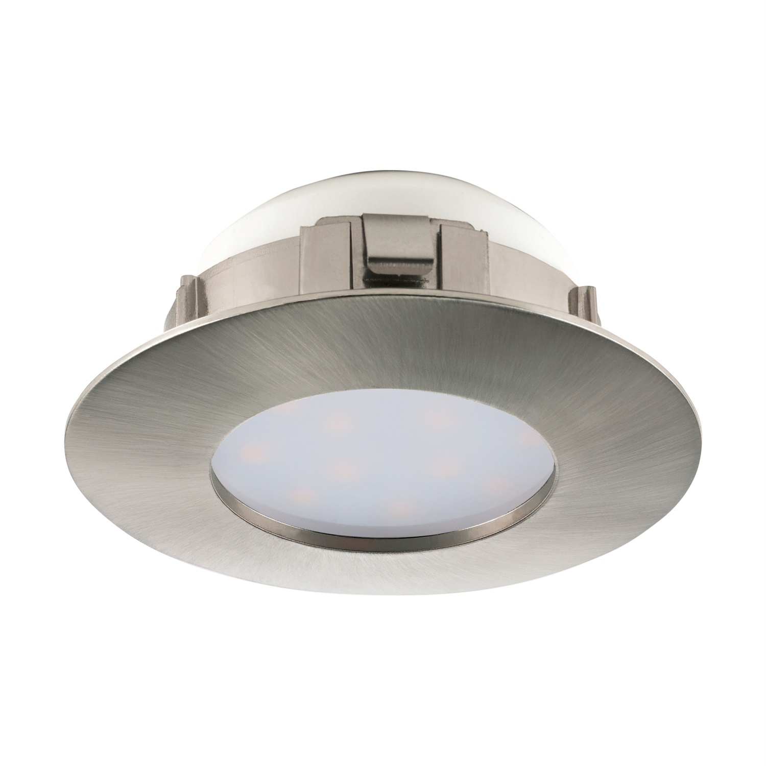 Eglo Pineda Faretto Incasso in Policarbonato Nichel Satinato con LED 4,9W e 360lm