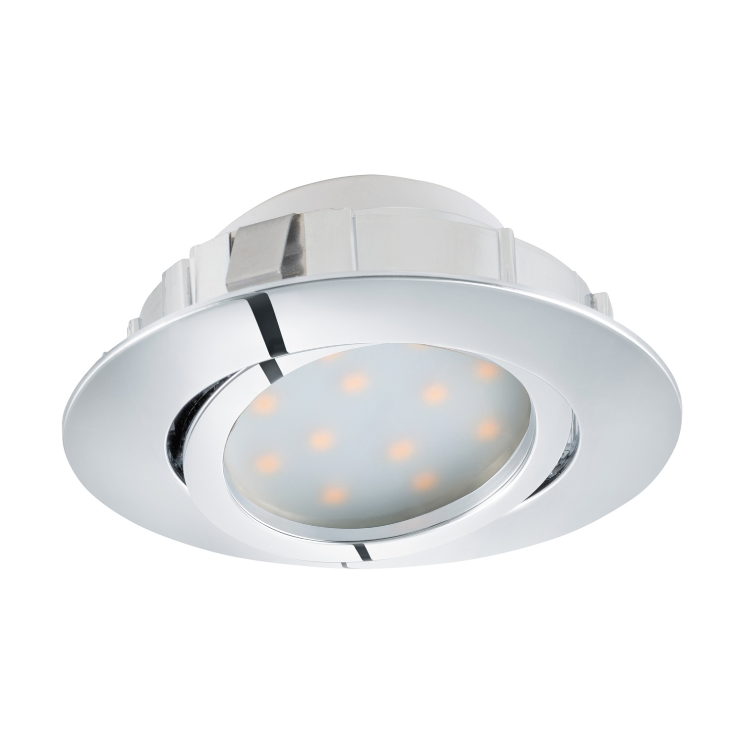 Eglo Faretto Ad Incasso Pineda in Policarbonato Cromo con LED Integrato 5,5W e 360lm