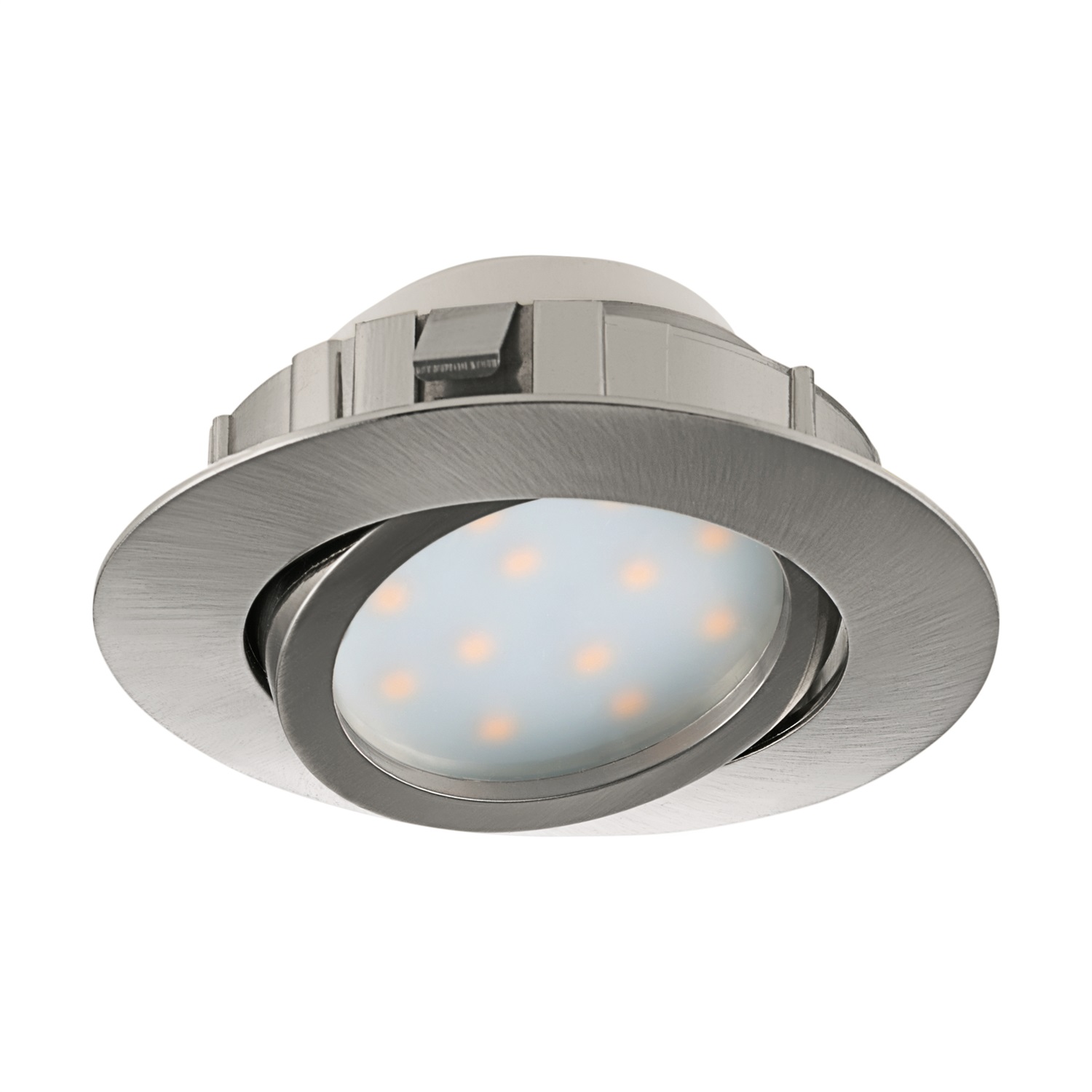 Eglo Faretto LED da Incasso Pineda - Orientabile, Dimmerabile, Ø 8,4 cm, 5,5W, Nichel Opaco