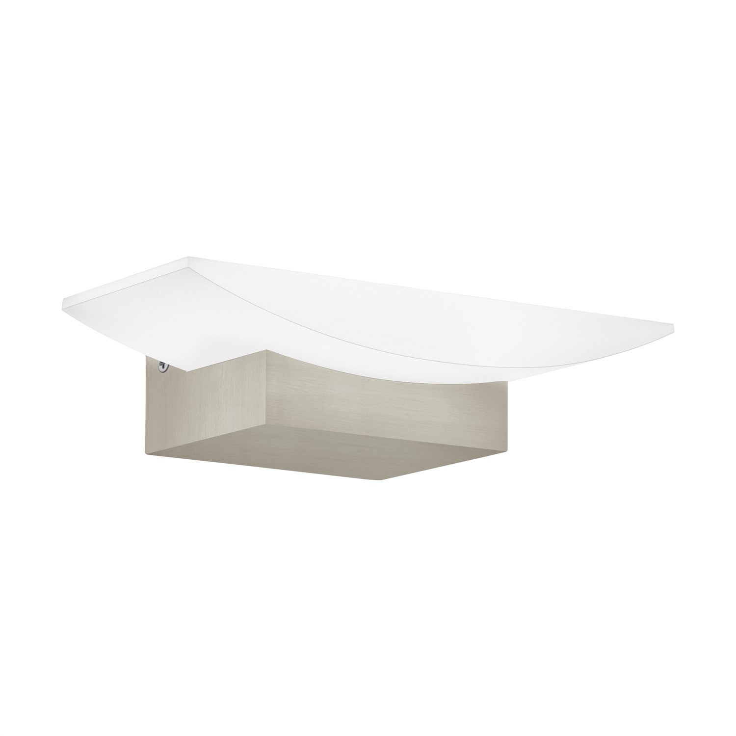 EGLO METRASS - Applique LED in alluminio e nichel opaco, 680 lumen, 3000 K, dimensioni 20x10,5 cm