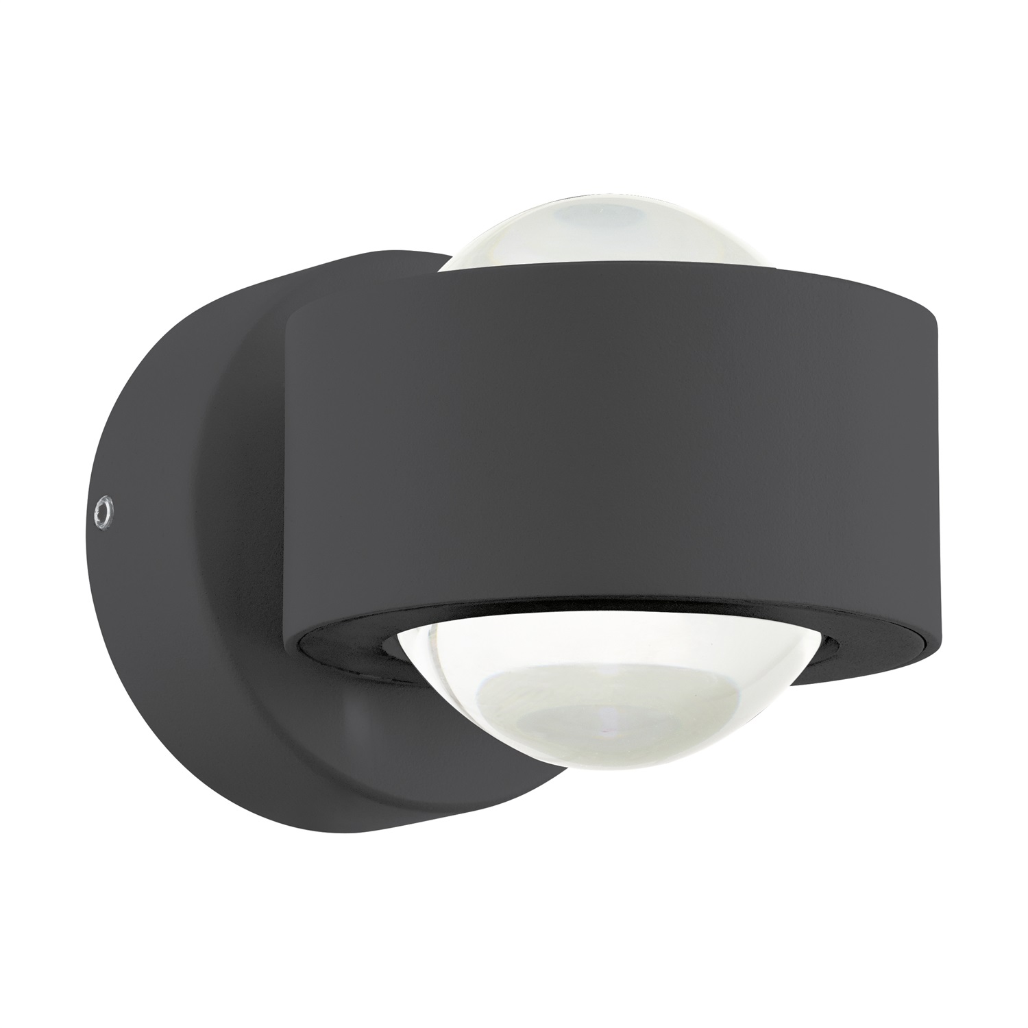Eglo Lampada da Parete ONO 2 in Alluminio Antracite con LED Integrato, 9x13x8 cm, Luce Calda 3000K
