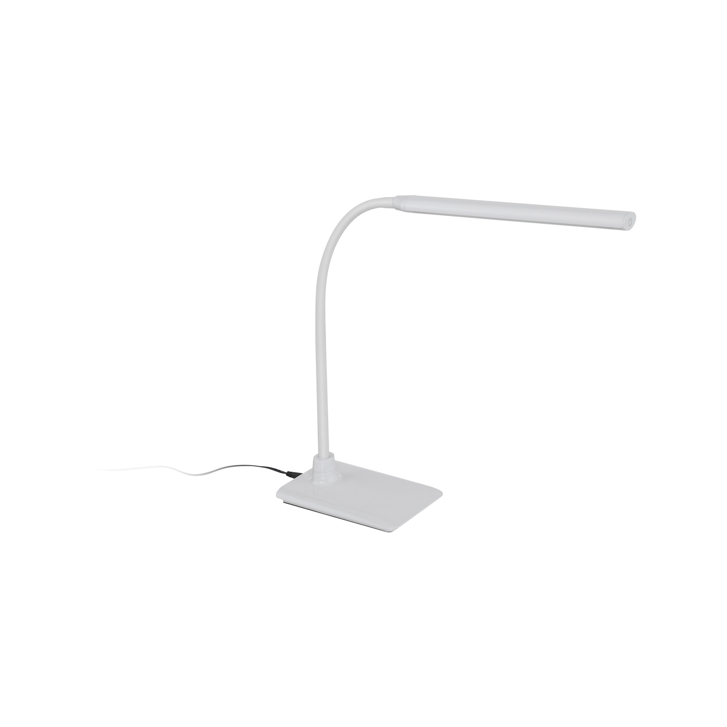 Eglo Laroa Lampada da Tavolo LED Dimmerabile Touch in Plastica Bianca, 4000K, 550 Lumen, Testa Orientabile