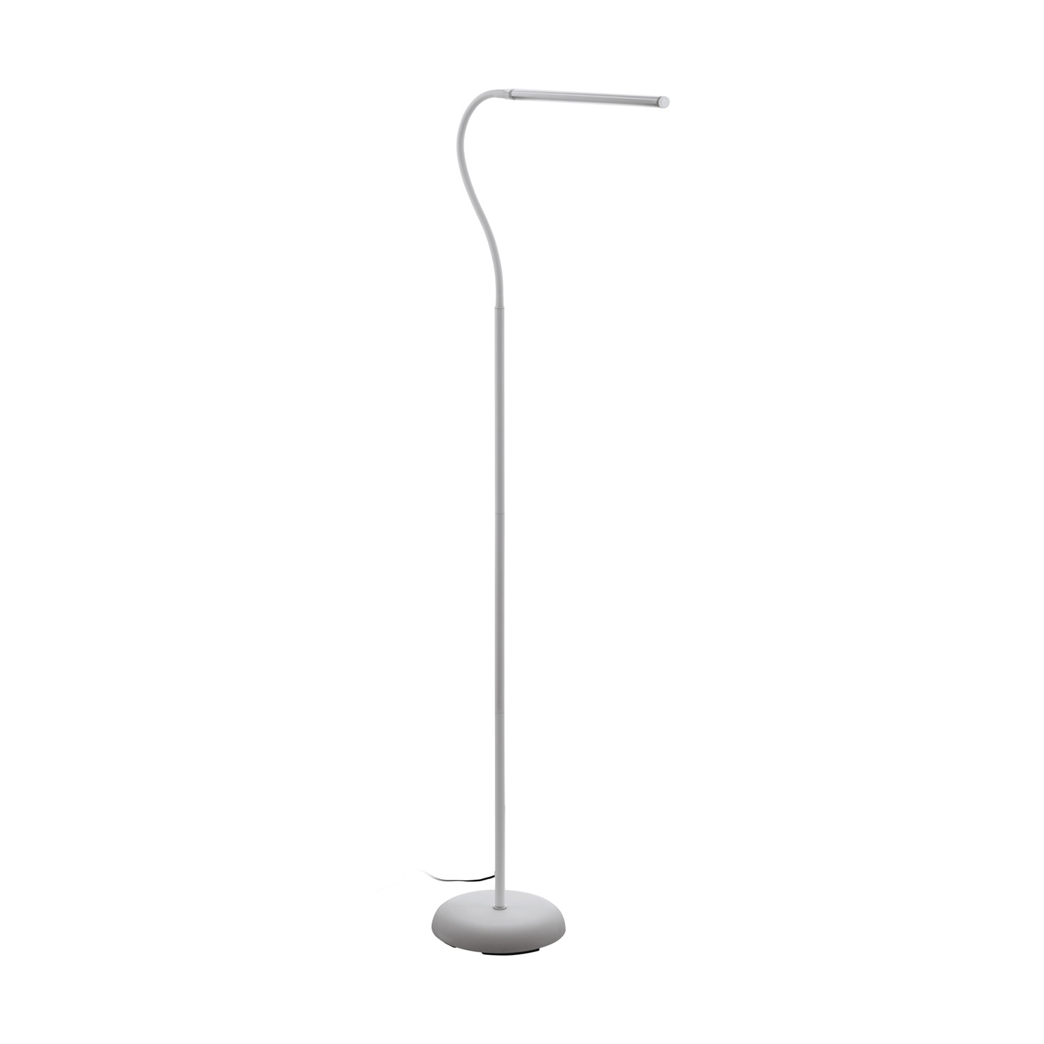 Eglo Laroa Lampada da Terra LED Dimmerabile con Testa Orientabile in Plastica Bianca
