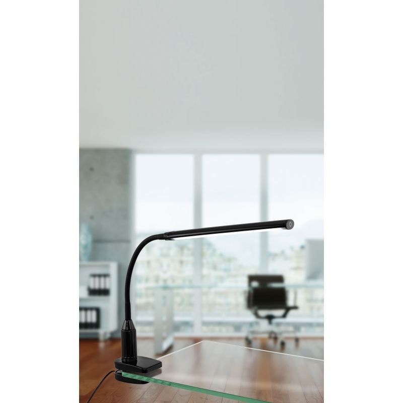 Eglo Lampada da Tavolo Laroa in Policarbonato Nero con LED Integrato 4,2W-4,5W e Luce Naturale 4000K