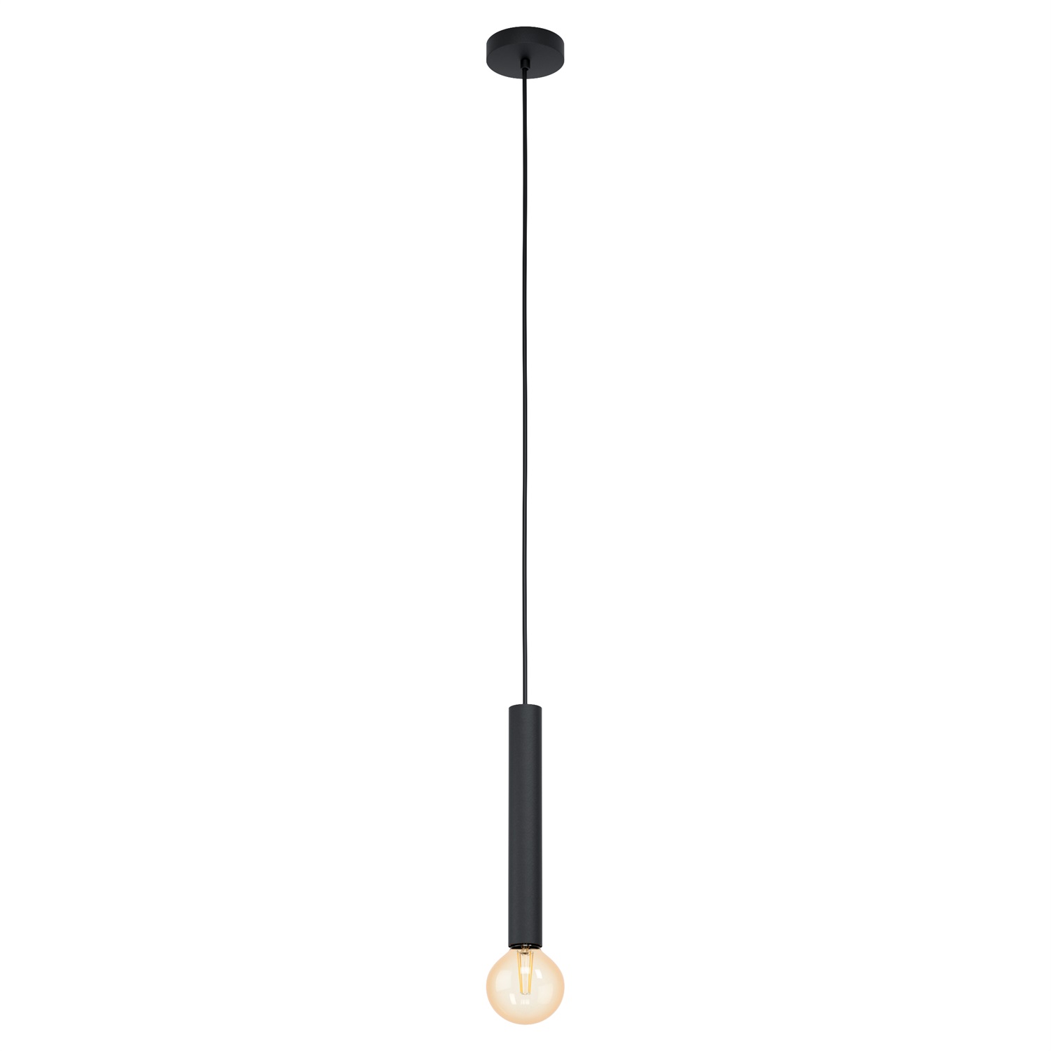 Eglo CORTENOVA Lampadario a Sospensione in Metallo Nero Opaco, E27, 60 W, Design Industriale
