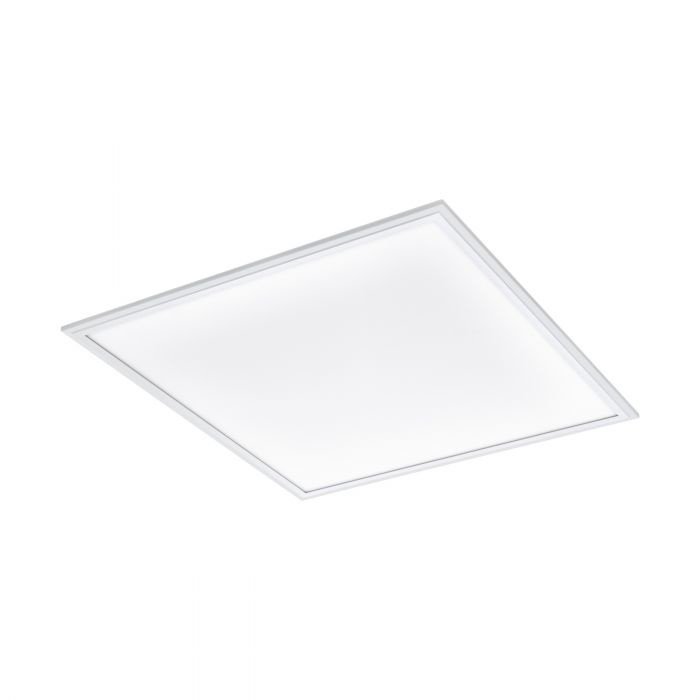 Eglo Salobrena-A Plafoniera LED Quadrata da Soffitto 30W con Telecomando, 60x60 cm, Luce Regolabile 2700K-6500K