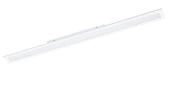 EGLO Salobrena-A Plafoniera LED Integrato 119.5 x 10 cm, Bianco, 30W, 3900 Lumen, Telecomando Incluso