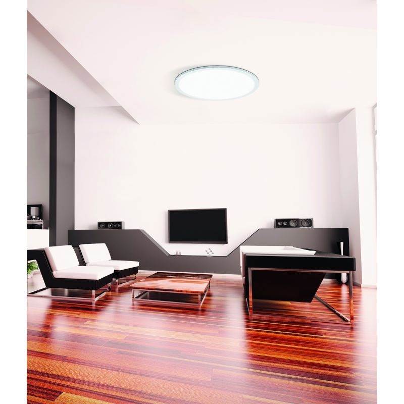 Eglo Lampada da Soffitto LED Integrato Ø 45 cm, Bianco, Telecomando Incluso