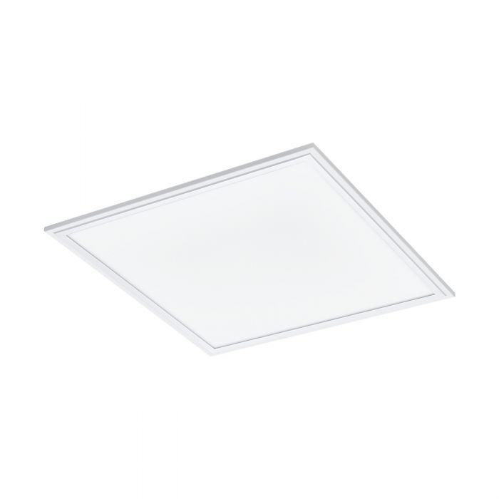Eglo Plafoniera Salobrena-A LED Quadrata 20W con Telecomando, 45x45 cm, Bianco, Cambio Colore e Intensità