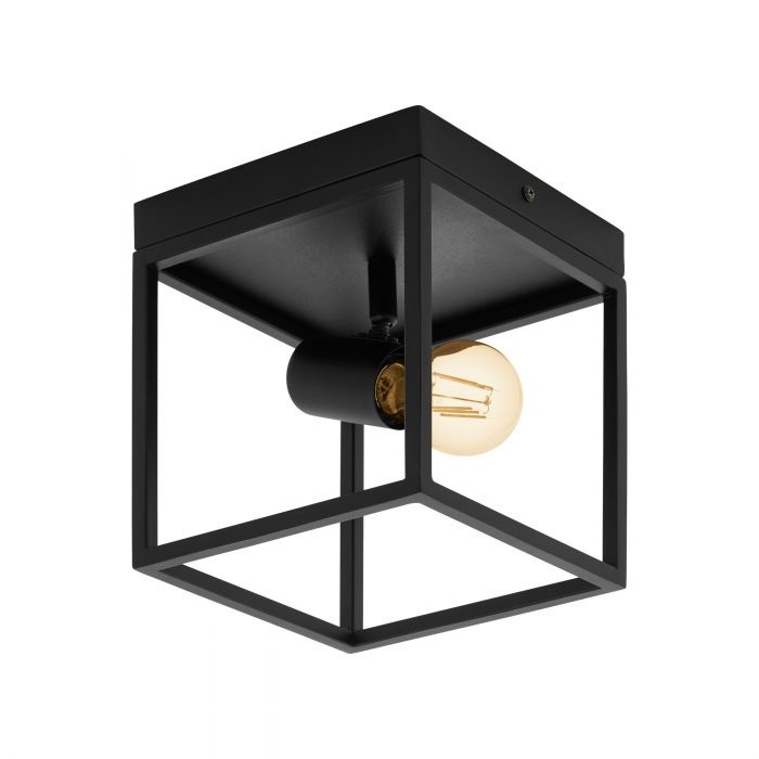 Eglo SILENTINA Lampada a Soffitto E27, 1 Luce, Nero Opaco, Orientabile, IP20